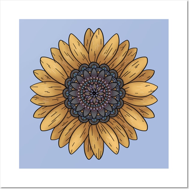 Sunflower Mandala Wall Art by katieharperart